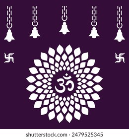 Om Jali design used for temples, Mandir. Om acrylic jali, corian jali and mdf jali.