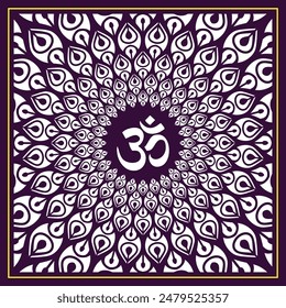 Om Jali-Design für Tempel, Mandir. Im Acryljali, Corian jali und mdf jali.