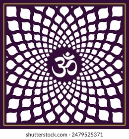 Om Jali design used for temples, Mandir. Om acrylic jali, corian jali and mdf jali.