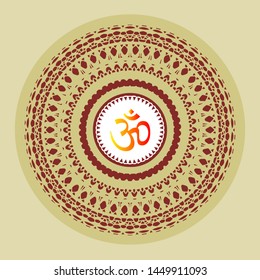 Om Karma Illustration for wellbeing and wellness.