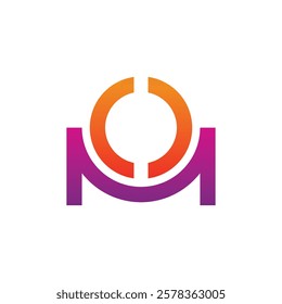 OM letter logo design concept 