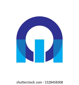 OM letter logo design vector, Online Media logo