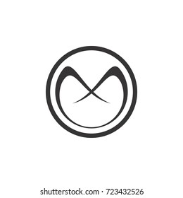 OM letter logo design vector