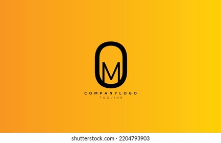 OM, MO, Abstract initial monogram letter alphabet logo design