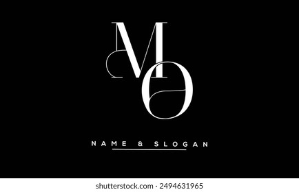 OM, MO Abstract Letters Logo Monogram