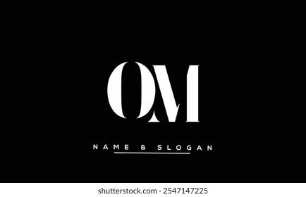 OM, MO Abstract Letters Logo Monogram