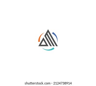 OM, MO, DM, AM Letter logo design Template vector symbol. Icon Letter OM vector illustration