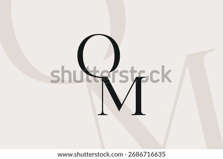 OM or MO letter logo icon design. Classic style luxury initials monogram.