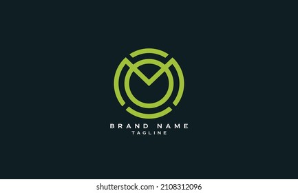 OM, MO, O, CM, MC, COM, MOC, MCO, Abstract initial monogram letter alphabet logo design