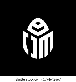 OM monogram logo with a cypress shape luxury style design template