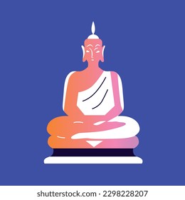 Om on the background of a lotus. Yoga icons. Relaxing environment. Cartoon flat style. Concept of meditation. Healthy lifestyle. Instagram Highlights covers.