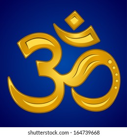 Om or Pranava sign - Vector icon isolated