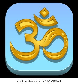 Om or Pranava sign - Vector icon isolated