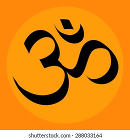 OM; a sacred symbol in the Hinduism and Buddhism.