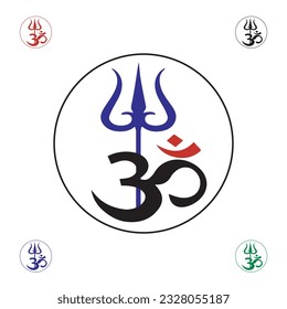 Om Sanatan Dharma,
 Icon, connection logo, modern concept design stock vector - clip art illustration