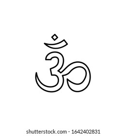 Om sign, Buddhism icon. Simple line, outline vector religion icons for ui and ux, website or mobile application