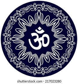  Om Sign with Decorative Ornament