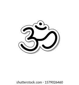 om sign doodle icon, vector illustration