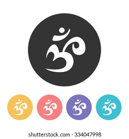 Om sign icon. vector illustration