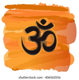 Om sign on an indigo background 