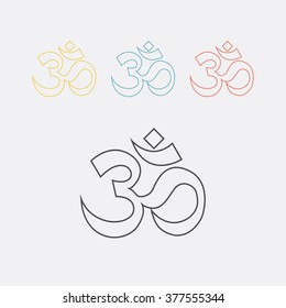 om sign and symbol, vector illustartion