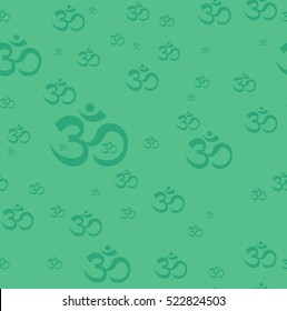 a om sound meditating. vector illustration symbol indian buddhism yoga hinduism vector pattern