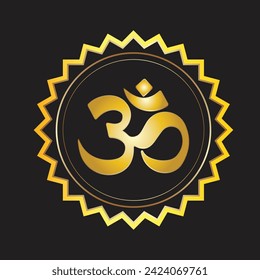 Om symbol, Aum the eternal sound of Universe, Hinduism holy symbol. 