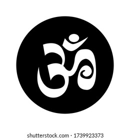 Om symbol - Aum is a sacred sound and a spiritual symbol in Indian religions.