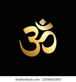 Om symbol. Buddhism symbol. Om vector symbol.