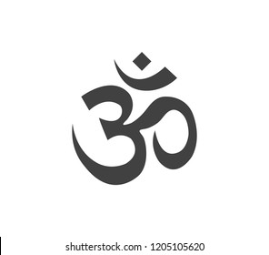 Om symbol. Buddhism symbol.  Om vector symbol.  Religion icons