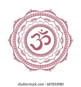 Hindu Mantra Writing Shree Aum Om Stock Vector (Royalty Free) 723913693