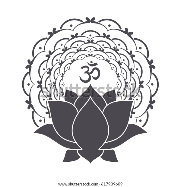 Om Symbol Hand Drawn Mandala Lotus Stock Vector Royalty Free 617909609 Shutterstock 6830