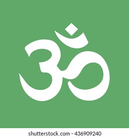 Om symbol of Hinduism icon vector