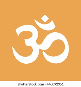 Om symbol of Hinduism icon vector
