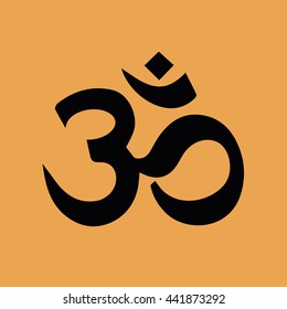 Om symbol of Hinduism icon vector