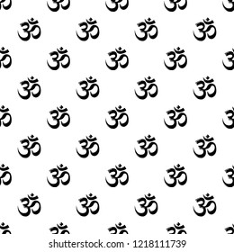 Om symbol hinduism pattern vector seamless repeating for any web design