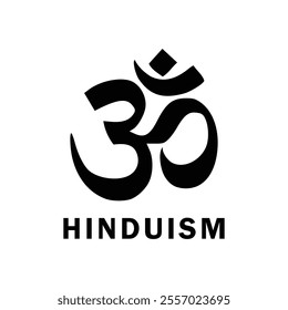 Om Symbol of Hinduism  vector icon design