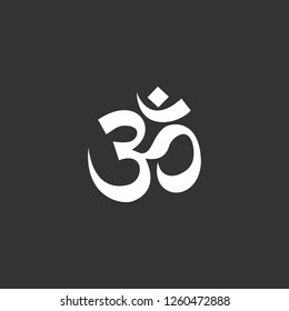 om symbol icon vector. om symbol sign on black background. om symbol icon for web and app