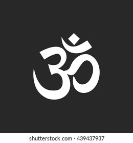 Om symbol Sign simple icon on background