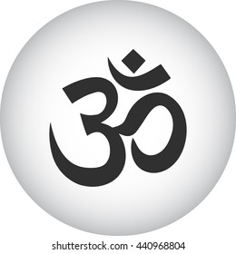 Om symbol Sign simple icon on background