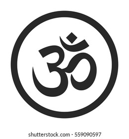 Om symbol Sign simple icon on background