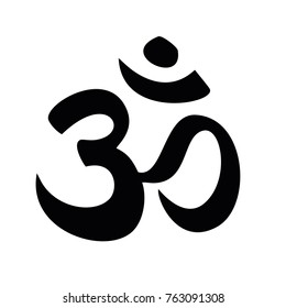 Om Symbol Vector Black Isolated Stock Vector (Royalty Free) 763091308 ...