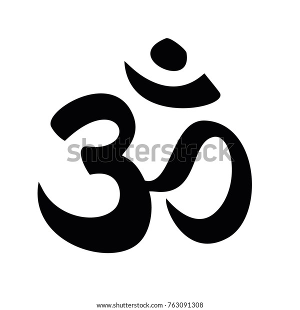 Om Symbol Vector Black Isolated Stock Vector (Royalty Free) 763091308 ...