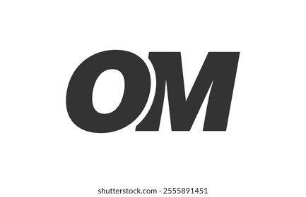 OM Techno Editable Font Logo For Corporate Branding. Bold, Futuristic Design With Unique Typographic Ideas. Minimal Custom Type And Dynamic Letter Variations For Promotion, Printing, And Book Titles