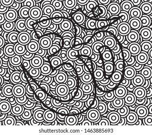 Om trending design vector graphic art.