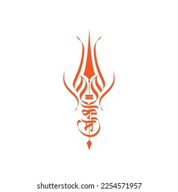 om trishul diseños de tatuajes ilustraciones vectoriales