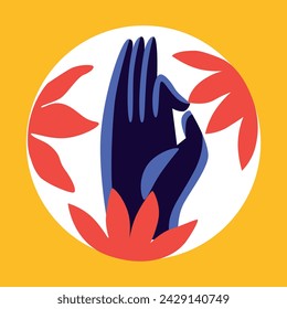 Oh. Vector. Aum - símbolo del hinduismo icono plano	
