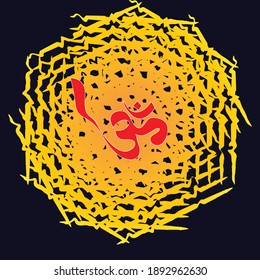 Om vector Design with color Design.