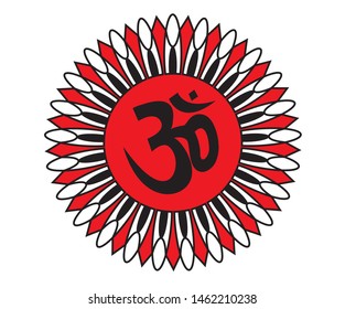 Om vector graphic design art.