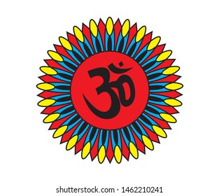 Om vector graphic design art.
